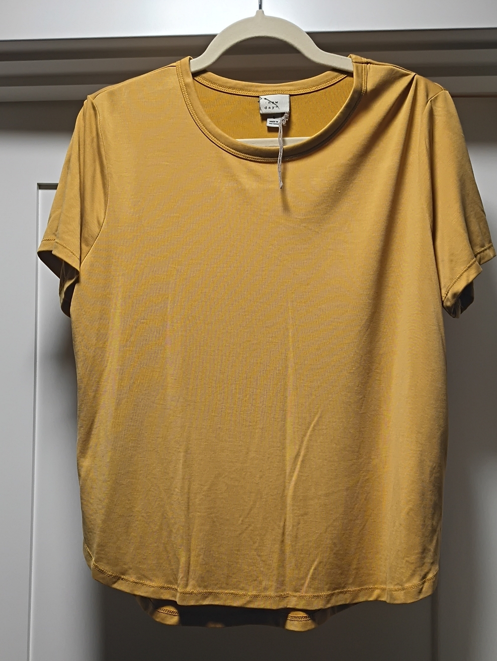 a new day Mustard Yellow Short-Sleeve Crewneck Top